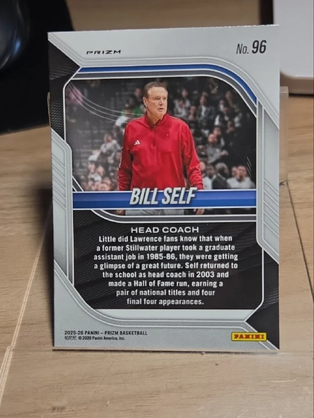 2026 Panini Prizm Card Orange Ice Bill Self